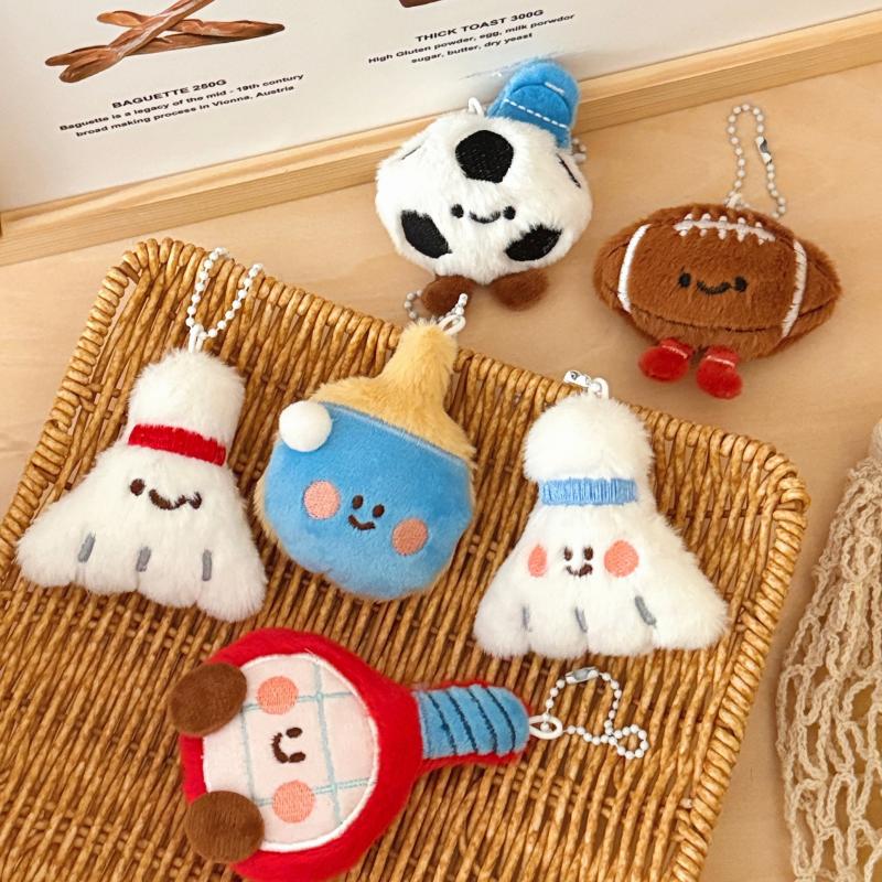 New Cute Cartoon Plush Ball De - Table Tennis Keychain recension och pris
