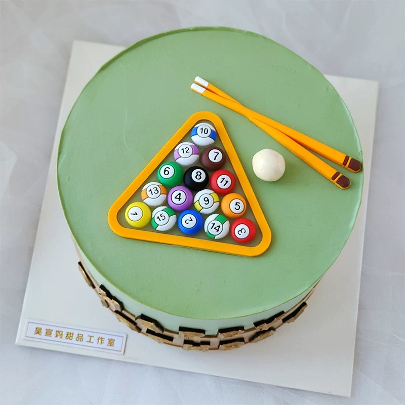Billiard Cake Birthday Decorat - Table Tennis Games recension och pris